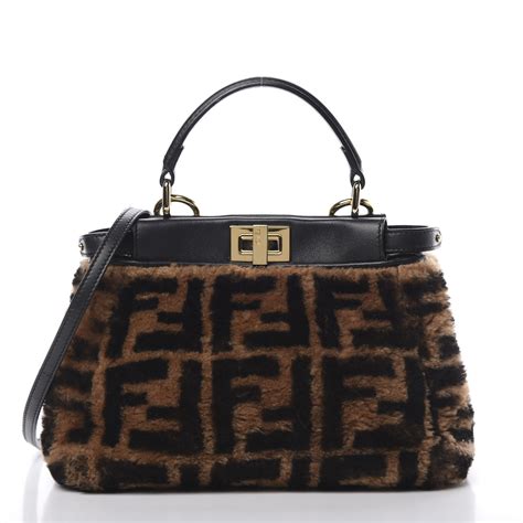 fendi peekaboo mini shearling